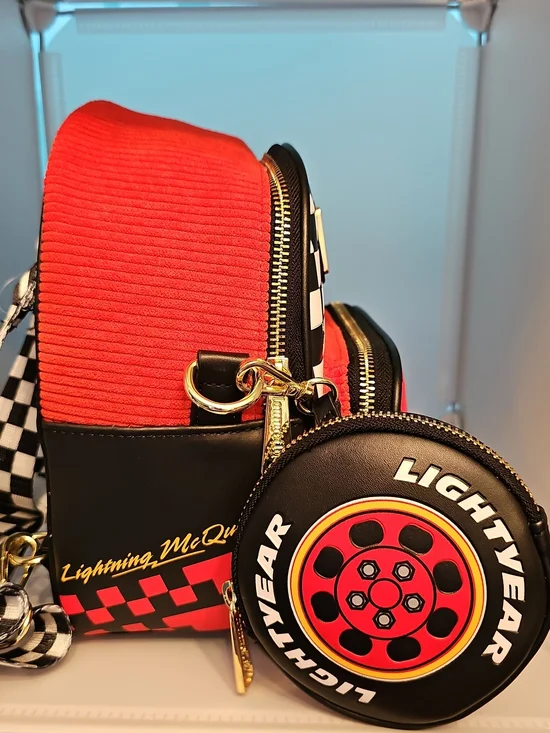 Pixar Loungefly Lightning McQueen Mini Backpack - Red - Picture 3 of 4